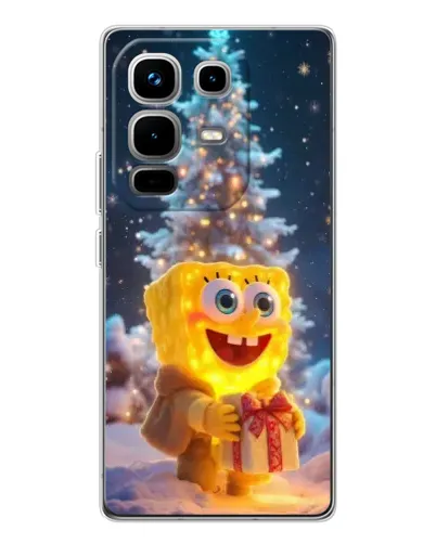 Чехол для Infinix Note 50 с картинкой «Рождественский Спанч Боб» Чехол для Infinix Note 50 с картинкой «Рождественский Спанч Боб»