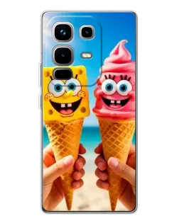 Чехол для Infinix Note 50 с картинкой «Спанч Боб мороженое» Чехол для Infinix Note 50 с картинкой «Спанч Боб мороженое»