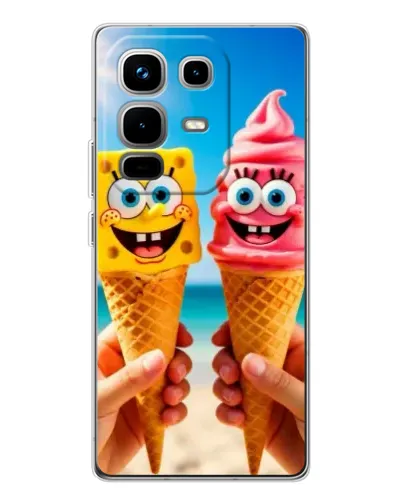 Чехол для Infinix Note 50 с картинкой «Спанч Боб мороженое» Чехол для Infinix Note 50 с картинкой «Спанч Боб мороженое»