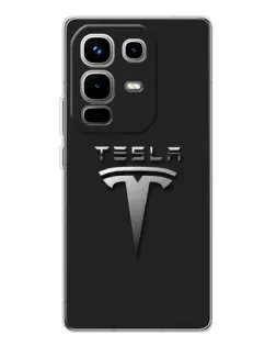 Чохол для Infinix Note 50 з картинкою «Сталевий логотип Tesla» Чохол для Infinix Note 50 з картинкою «Сталевий логотип Tesla»