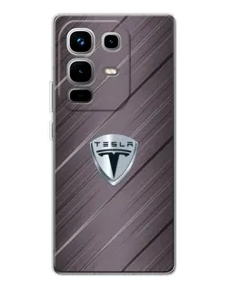 Чохол для Infinix Note 50 з картинкою «Металева текстура Tesla» Чохол для Infinix Note 50 з картинкою «Металева текстура Tesla»