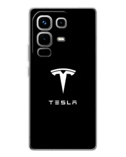 Чохол для Infinix Note 50 з картинкою «Tesla White Logo» Чохол для Infinix Note 50 з картинкою «Tesla White Logo»