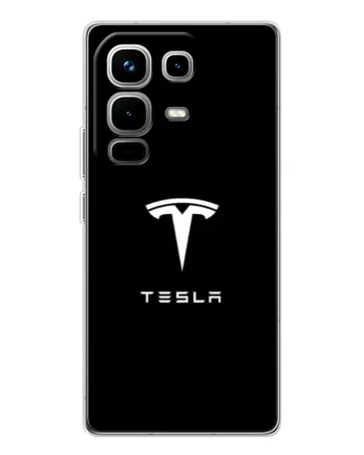 Чохол для Infinix Note 50 з картинкою «Tesla White Logo» Чохол для Infinix Note 50 з картинкою «Tesla White Logo»