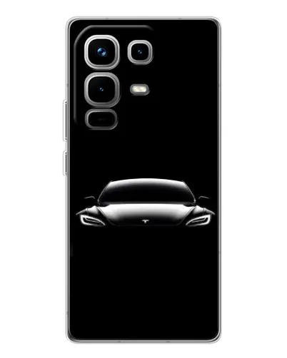 Чохол для Infinix Note 50 з картинкою «Фари Tesla Night» Чохол для Infinix Note 50 з картинкою «Фари Tesla Night»