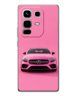 Чехол для Infinix Note 50 с картинкой «Розовый Mercedes AMG»