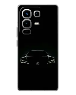 Чехол для Infinix Note 50 с картинкой «Mercedes — силуэт авто»