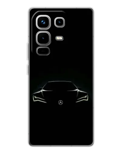 Чехол для Infinix Note 50 с картинкой «Mercedes — силуэт авто» Чехол для Infinix Note 50 с картинкой «Mercedes — силуэт авто»