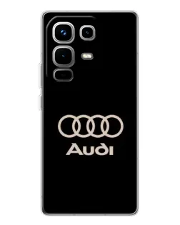 Чохол для Infinix Note 50 з картинкою «Audi — золотий логотип»