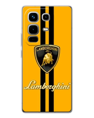 Чохол для Infinix Note 50 з картинкою «Lamborghini Stripe жовтий»
