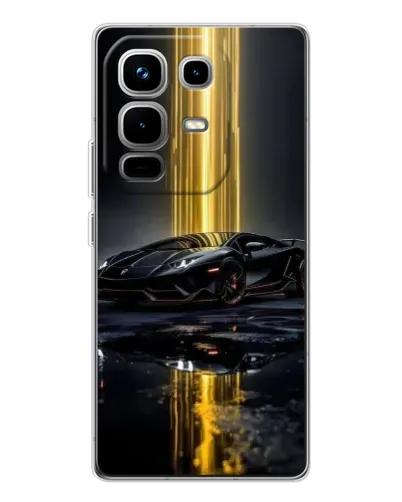 Чохол для Infinix Note 50 з картинкою «Нічний Lamborghini драйв»