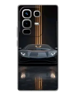 Чохол для Infinix Note 50 з картинкою «Lamborghini золоті лінії»