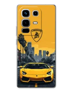 Чохол для Infinix Note 50 з картинкою «Жовтий Lamborghini місто» Чохол для Infinix Note 50 з картинкою «Жовтий Lamborghini місто»