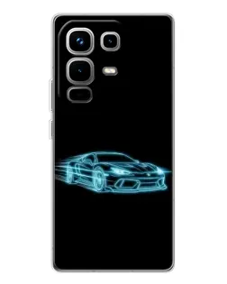 Чохол для Infinix Note 50 з картинкою «Неоновий контур Lamborghini» Чохол для Infinix Note 50 з картинкою «Неоновий контур Lamborghini»