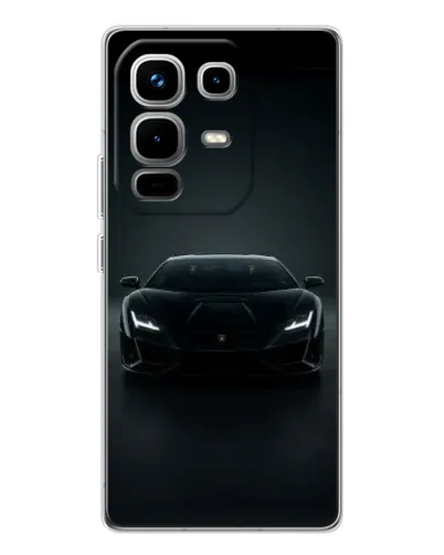 Чохол для Infinix Note 50 з картинкою «Чорний Lamborghini Aventador»