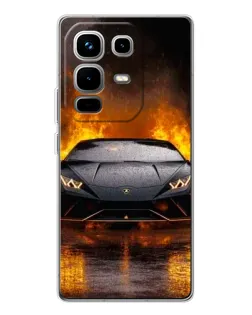 Чохол для Infinix Note 50 з картинкою «Lamborghini у вогні» Чохол для Infinix Note 50 з картинкою «Lamborghini у вогні»
