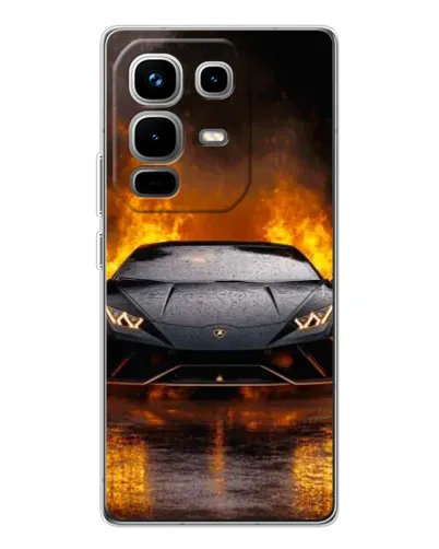 Чохол для Infinix Note 50 з картинкою «Lamborghini у вогні»