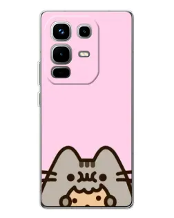 Чехол для Infinix Note 50 с картинкой «Pusheen и печенье»