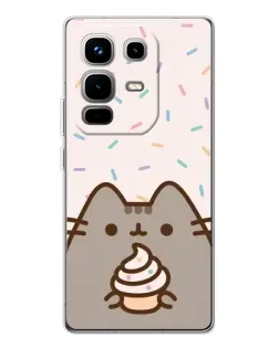 Чехол для Infinix Note 50 с картинкой «Пушин с кексом»