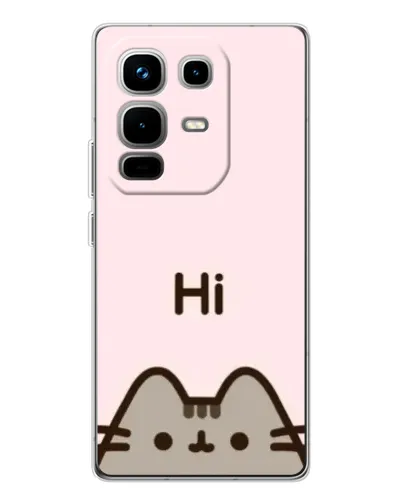 Чехол для Infinix Note 50 с картинкой «Пушин говорит Hi» Чехол для Infinix Note 50 с картинкой «Пушин говорит Hi»