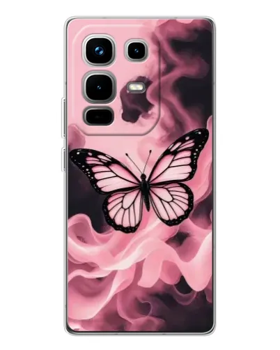 Чехол для Infinix Note 50 с картинкой «Бабочка в дыму» Чехол для Infinix Note 50 с картинкой «Бабочка в дыму»