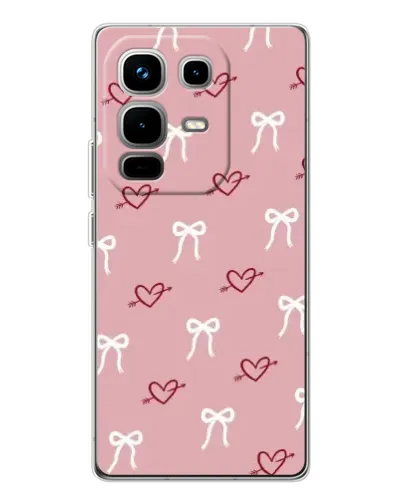 Чехол для Infinix Note 50 с картинкой «Сердца и банты» Чехол для Infinix Note 50 с картинкой «Сердца и банты»