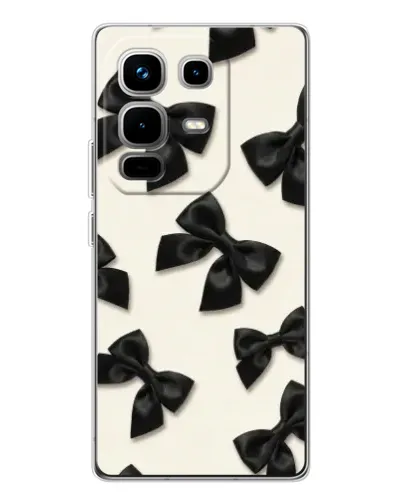 Чехол для Infinix Note 50 с картинкой «Черные бантики» Чехол для Infinix Note 50 с картинкой «Черные бантики»