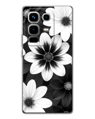 Чохол для Infinix Note 50 з картинкою «Монохромні айстри» Чохол для Infinix Note 50 з картинкою «Монохромні айстри»