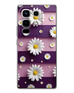Чохол для Infinix Note 50 з картинкою «Ромашки на фіолетовому»