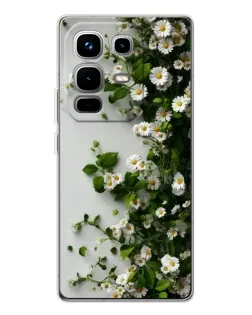Чохол для Infinix Note 50 з картинкою «Гілка дрібних білих квітів»