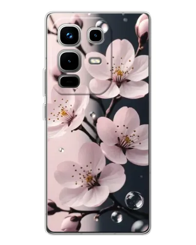 Чохол для Infinix Note 50 з картинкою «Ніжня сакура та краплі» Чохол для Infinix Note 50 з картинкою «Ніжня сакура та краплі»