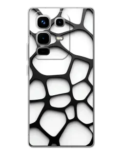 Чехол для Infinix Note 50 с картинкой «Белая объемная сетка»