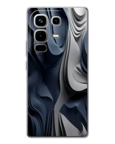 Чохол для Infinix Note 50 з картинкою «Об'ємні сині складки» Чохол для Infinix Note 50 з картинкою «Об'ємні сині складки»