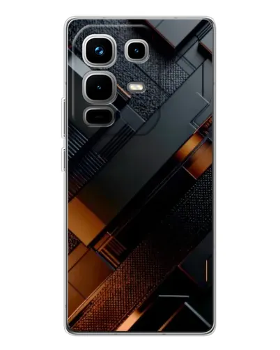 Чохол для Infinix Note 50 з картинкою «Чорні геометричні блоки» Чохол для Infinix Note 50 з картинкою «Чорні геометричні блоки»