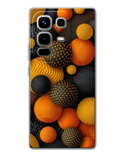 Чохол для Infinix Note 50 з картинкою «Об'ємні помаранчеві сфери» Чохол для Infinix Note 50 з картинкою «Об'ємні помаранчеві сфери»