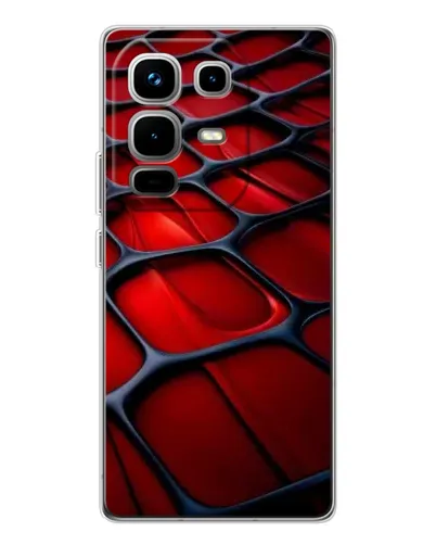 Чохол для Infinix Note 50 з картинкою «Червона глянцева сітка» Чохол для Infinix Note 50 з картинкою «Червона глянцева сітка»