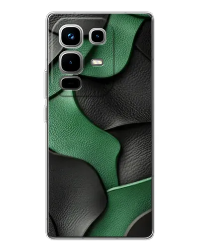 Чохол для Infinix Note 50 з картинкою «Зелені шкіряні хвилі» Чохол для Infinix Note 50 з картинкою «Зелені шкіряні хвилі»