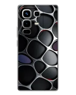 Чохол для Infinix Note 50 з картинкою «Об'ємна темна решітка»