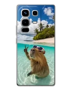 Чохол для Infinix Note 50 з картинкою «Капібара на морі»