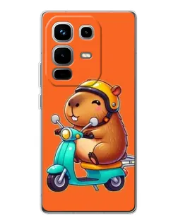 Чохол для Infinix Note 50 з картинкою «Капібара на скутері»