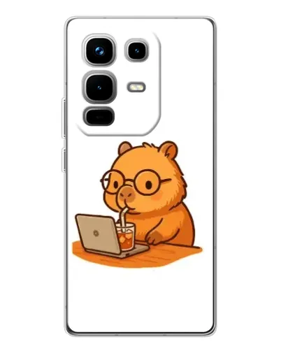 Чохол для Infinix Note 50 з картинкою «Капібара з ноутбуком» Чохол для Infinix Note 50 з картинкою «Капібара з ноутбуком»