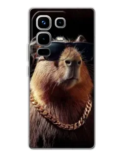 Чохол для Infinix Note 50 з картинкою «Капібара золотий ланцюг»