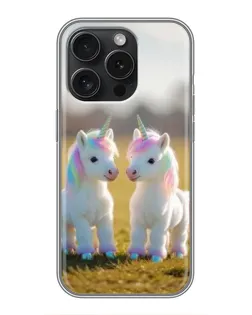 Чехол для Infinix Note 60 Pro с картинкой «Пара единорогов»