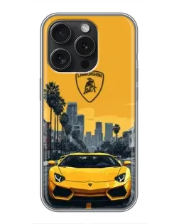 Чехол для Infinix Note 60 Pro с картинкой «Желтый Lamborghini город»