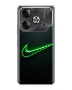 Чехол для Infinix Note 60 Ultra с картинкой «Неоновый контур Nike»