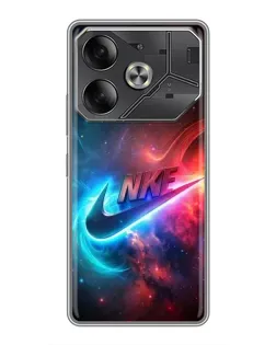 Чехол для Infinix Note 60 Ultra с картинкой «Огненный логотип Nike»