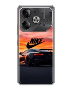 Чехол для Infinix Note 60 Ultra с картинкой «Nike и суперкар»