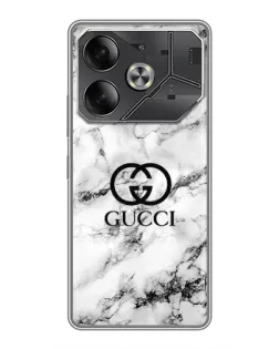 Чехол для Infinix Note 60 Ultra с картинкой «Gucci — мраморный шик»