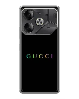 Чехол для Infinix Note 60 Ultra с картинкой «Gucci — неоновый минимализм»