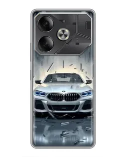 Чехол для Infinix Note 60 Ultra с картинкой «BMW в свете фар»