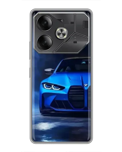 Чехол для Infinix Note 60 Ultra с картинкой «Голубая BMW M4» Чехол для Infinix Note 60 Ultra с картинкой «Голубая BMW M4»